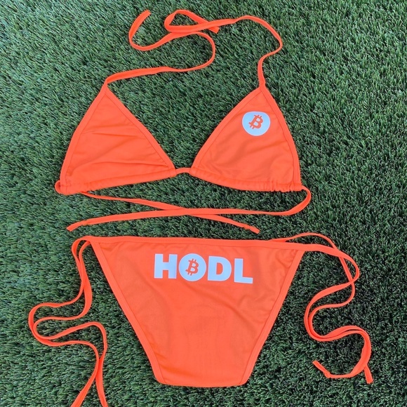 The Original Bitcoin HODL Bikini In Orange - Picture 1 of 14